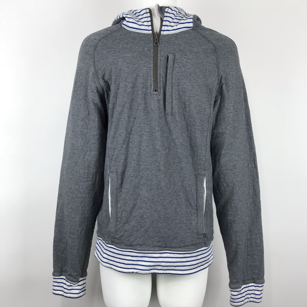 Lululemon Gray Pullover Half Zip Hoodie Size M